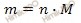 формула нахождения массы через химическое количество