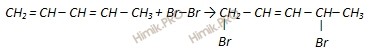 уравнение взаимодействия пентадиена-1,3 с бромом