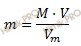 формула нахождения газа через объем