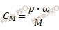 формула нахождения молярной концентрации через массовую долю
