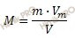 формула нахождения молярной массы вещества через массу и объем