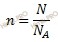 формула количество вещества через количество структурных единиц
